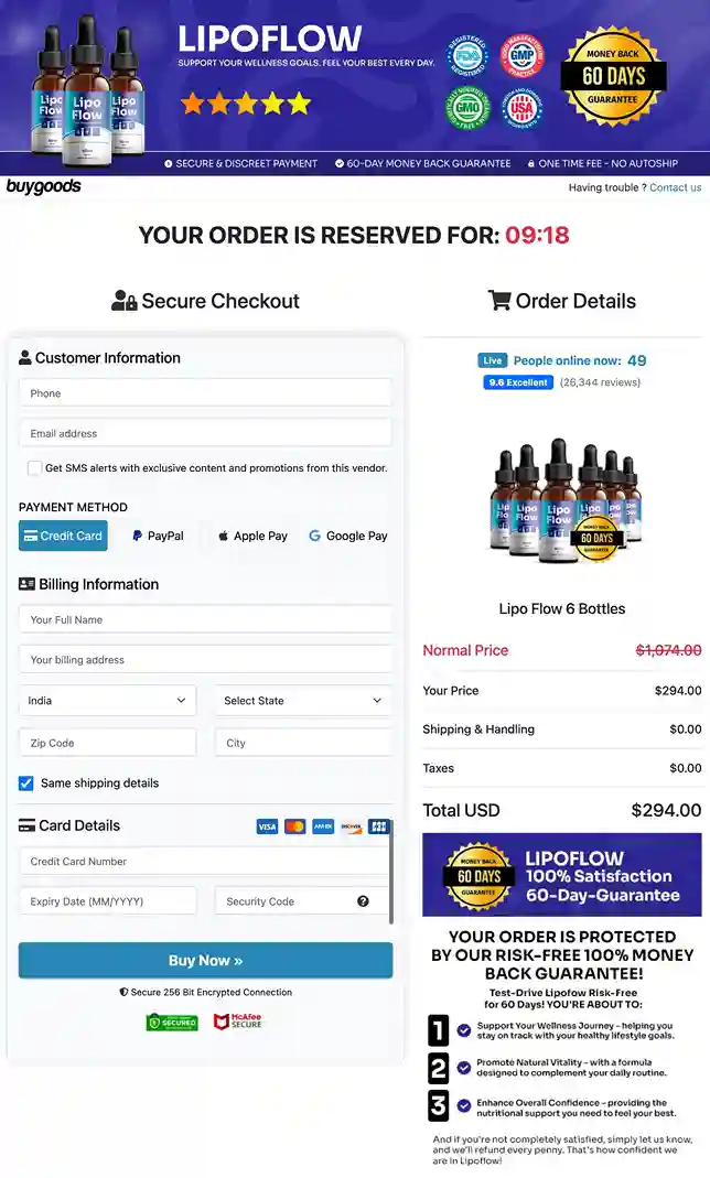 Lipo Flow BuyGoods Secure Payment